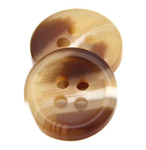 20 Stück 13mm braune Hemd-Harz-Knöpfe aus Hornimitat, perfekt für Kinderärmel und kleine dekorative handgefertigte Nähaccessoires, Braun, 13mm 20 Stück 20 Stück 13mm braune Hemd-Harz-Knöpfe aus Hornimitat, perfekt für Kinderärmel und kleine dekorative handgefertigte Nähaccessoires, Braun, 13mm 20 Stück von Chlikeyi