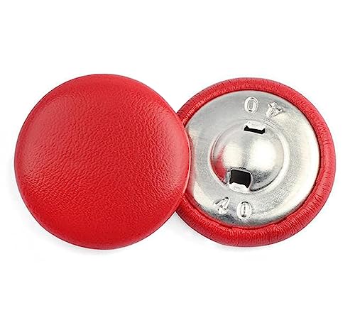50 Stück 11-28mm Lederknöpfe mit dekorativer Schnalle, runder Schaft, Knöpfe, Kleidung, Nähverschluss, Zubehör, Rot, 20mm 50 Stück 11-28mm Lederknöpfe mit dekorativer Schnalle, runder Schaft, Knöpfe, Kleidung, Nähverschluss, Zubehör, Rot, 20mm von Chlikeyi