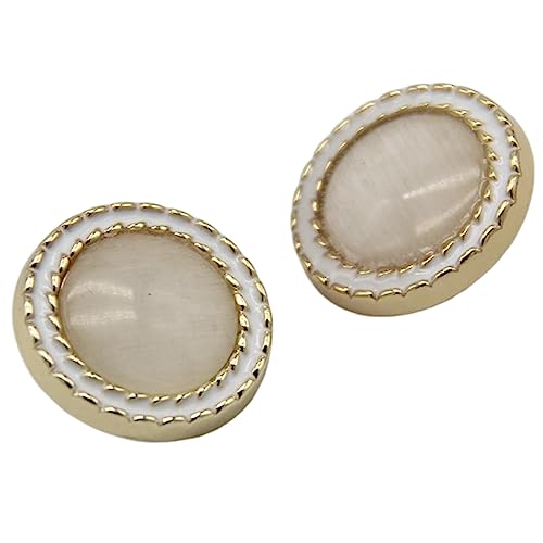 6 Stück Vintage Damen Mantel Perlen Muschel Gold Metallknöpfe für Kleidung Anzug Blazer, Weiss, 18mm 6 Stück 6 Stück Vintage Damen Mantel Perlen Muschel Gold Metallknöpfe für Kleidung Anzug Blazer, Weiss, 18mm 6 Stück von Chlikeyi