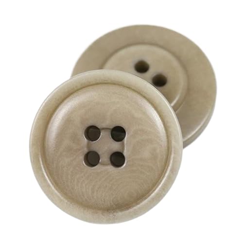 Anzugknöpfe aus Palmenfrüchten mit gealtertem Finish, Khaki, 25mm-10 Stk Anzugknöpfe aus Palmenfrüchten mit gealtertem Finish, Khaki, 25mm-10 Stk von Chlikeyi