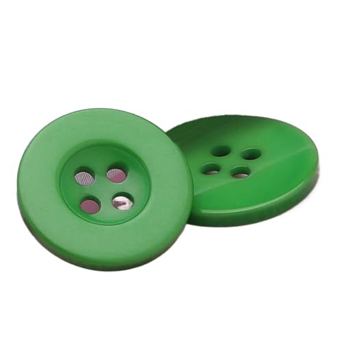 Bunte Knöpfe zum Nähen aus Kunstharz mit breitem Rand, Farbe 6, 20mm-10 Stk von Chlikeyi