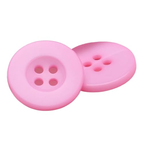 Bunte Knöpfe zum Nähen aus Kunstharz mit breitem Rand, Farbe 8, 20mm-10 Stk von Chlikeyi