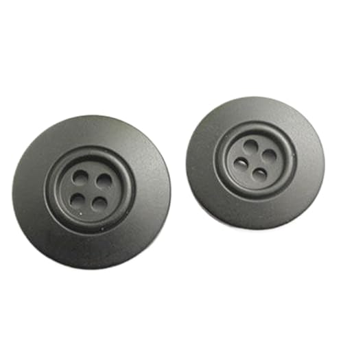 Doppelseitig abgeschrägter Harzknopf mit vier Augen, Sprühfarbe, Wollmantel-Windbreaker-Knopf, Sprühfarbe, 18-30mm, Schwarz, 28mm-10 Stk von Chlikeyi