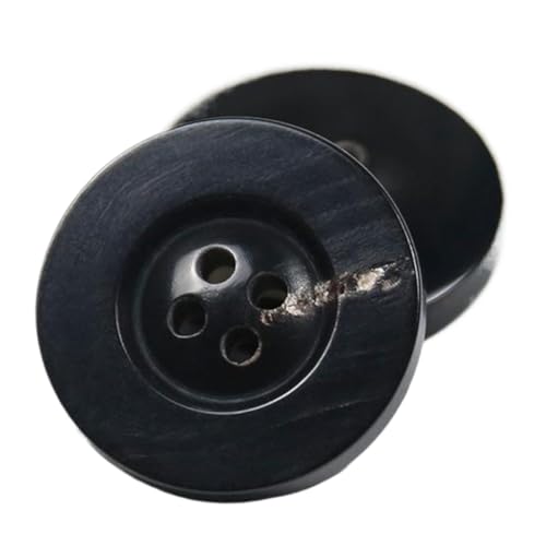 Echter Hupenknopf mit Vier-Augen-Design, Farbe 1, 23mm-10 Stk Echter Hupenknopf mit Vier-Augen-Design, Farbe 1, 23mm-10 Stk von Chlikeyi