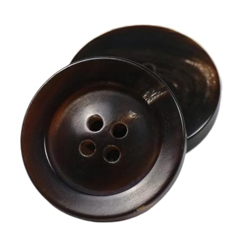 Echter Hupenknopf mit Vier-Augen-Design, Farbe 4, 18mm-10 Stk Echter Hupenknopf mit Vier-Augen-Design, Farbe 4, 18mm-10 Stk von Chlikeyi