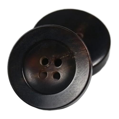 Echter Hupenknopf mit Vier-Augen-Design, Farbe 6, 23mm-10 Stk Echter Hupenknopf mit Vier-Augen-Design, Farbe 6, 23mm-10 Stk von Chlikeyi