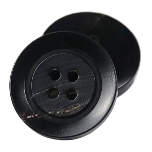 Echter Hupenknopf mit Vier-Augen-Design, Farbe 7, 25mm-10 Stk Echter Hupenknopf mit Vier-Augen-Design, Farbe 7, 25mm-10 Stk von Chlikeyi