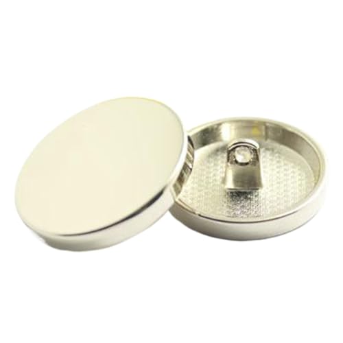 Flache Metallknöpfe, Anzug- und Hemdknöpfe, Farbe 1, 18mm-10 Stk von Chlikeyi