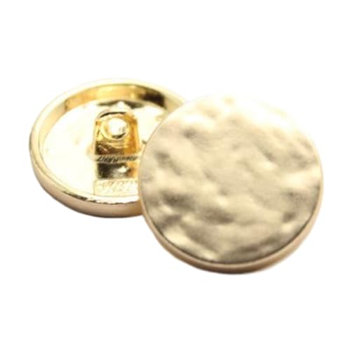 Flache Metallknöpfe mit Hanfmuster, Mantel-, Pullover-, Anzug-, Hemdknöpfe 11-25mm, Gold, 23mm-10 Stk von Chlikeyi