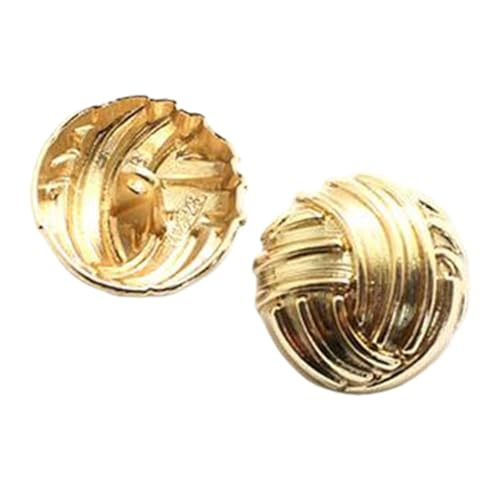 Gedrehter Metallknopf, handgenäht für Mäntel und Anzüge, 15-23mm, Farbe 4, 18mm-10 Stk von Chlikeyi