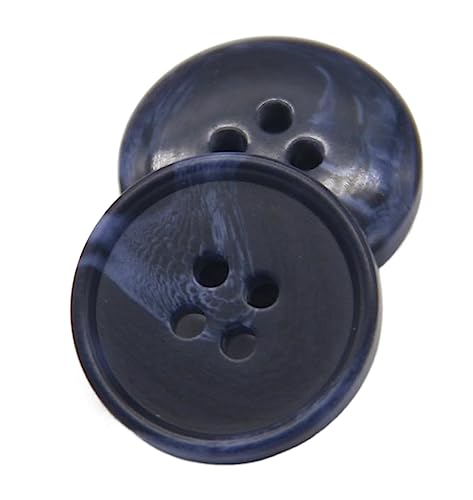 Große Harzimitat-Hornmuster-Mantel-Anzug-Knöpfe, dekoratives Design für Herrenbekleidung, klassische Jacken, Blaues Muster, 18mm 20 Stück von Chlikeyi