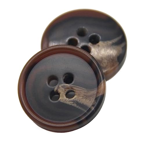 Große Harzimitat-Hornmuster-Mantel-Anzug-Knöpfe, dekoratives Design für Herrenbekleidung, klassische Jacken, Dunkelbraun, 15mm 20 Stück von Chlikeyi