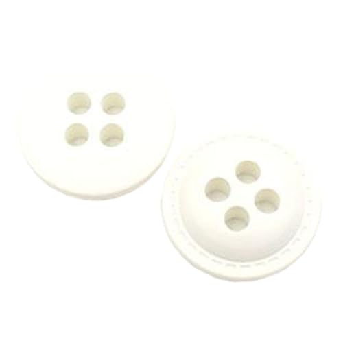 Große Harzknöpfe mit vier Löchern und Strichlinien, Weiß, 18mm-10 Stk Große Harzknöpfe mit vier Löchern und Strichlinien, Weiß, 18mm-10 Stk von Chlikeyi