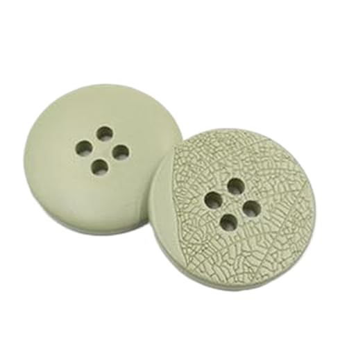 Harzknöpfe mit Blattadermuster und Farbspray, Grün, 15mm-10 Stk von Chlikeyi