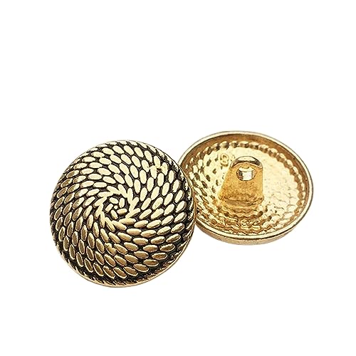 Knöpfe, gepunktete Knöpfe, Retro-Gold-Metall, rund, dekorative DIY-Knöpfe, Farbe 2, 17.5mm, 5 Stücke Knöpfe, gepunktete Knöpfe, Retro-Gold-Metall, rund, dekorative DIY-Knöpfe, Farbe 2, 17.5mm, 5 Stücke von Chlikeyi
