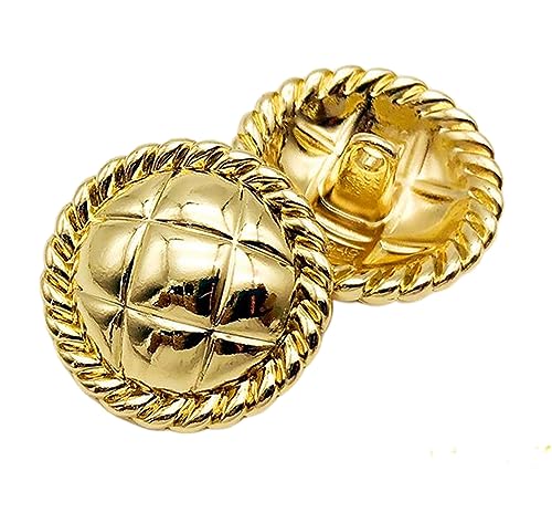 Knöpfe Gold Metallknöpfe Damen Kleidung Zierknöpfe rund, Farbe 1, 18mm, 6 Stücke Knöpfe Gold Metallknöpfe Damen Kleidung Zierknöpfe rund, Farbe 1, 18mm, 6 Stücke von Chlikeyi