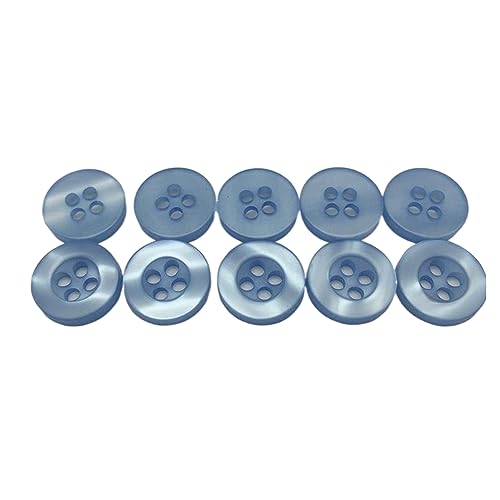 Knöpfe Hemd Runde Hemdknöpfe aus Harz mit vier Ösen, Baby blau, 11.5mm, 1 Stücke Knöpfe Hemd Runde Hemdknöpfe aus Harz mit vier Ösen, Baby blau, 11.5mm, 1 Stücke von Chlikeyi