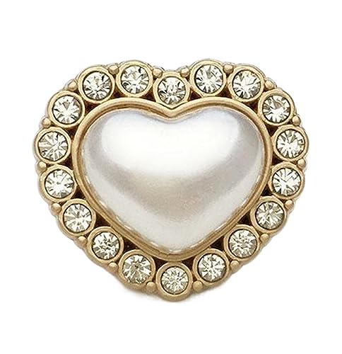 Knöpfe Herz-Perlenknopf Damen-Diamantknopf-Accessoires, Farbe 3, 22.5mm, 5 Stücke von Chlikeyi