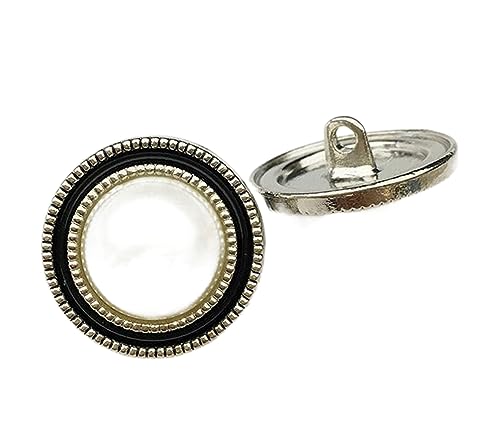 Knöpfe Mantel Damen Accessoires Knöpfe Pyjamaknöpfe aus Metall mit Perlen, Farbe 7, 11mm, 6 Stücke Knöpfe Mantel Damen Accessoires Knöpfe Pyjamaknöpfe aus Metall mit Perlen, Farbe 7, 11mm, 6 Stücke von Chlikeyi