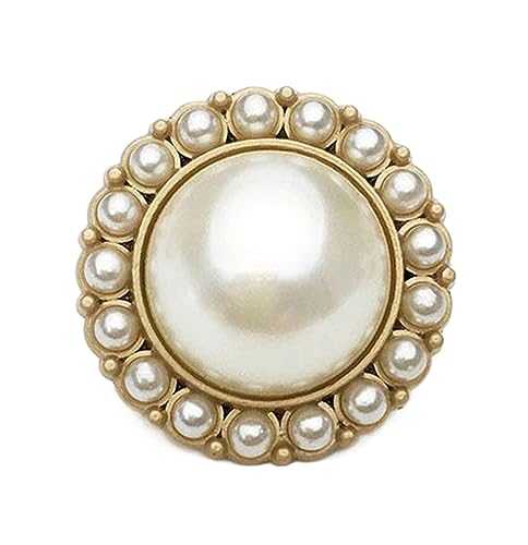 Knöpfe Perlenknopf-Oberteil Damen-Accessoires mit runden Diamantknöpfen, Farbe 1, 22.5mm, 5 Stücke Knöpfe Perlenknopf-Oberteil Damen-Accessoires mit runden Diamantknöpfen, Farbe 1, 22.5mm, 5 Stücke von Chlikeyi