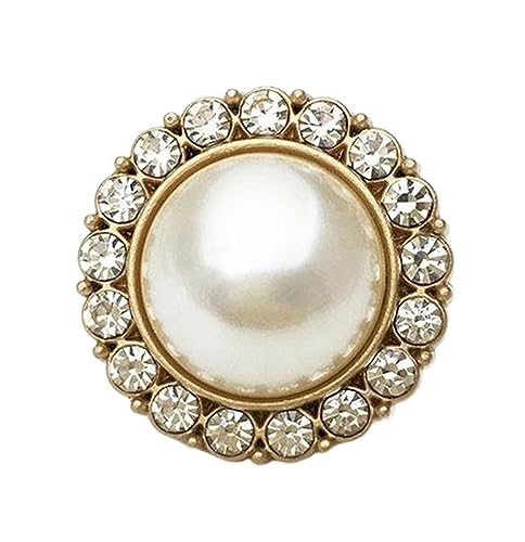 Knöpfe Perlenknopf-Oberteil Damen-Accessoires mit runden Diamantknöpfen, Farbe 2, 22.5mm, 5 Stücke Knöpfe Perlenknopf-Oberteil Damen-Accessoires mit runden Diamantknöpfen, Farbe 2, 22.5mm, 5 Stücke von Chlikeyi