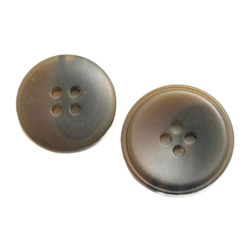 Knöpfe für Windjacke-Anzüge, Vieraugen-Knöpfe mit Kunstharzmuster, 15-28mm, Kaffee, 25mm-10 Stk Knöpfe für Windjacke-Anzüge, Vieraugen-Knöpfe mit Kunstharzmuster, 15-28mm, Kaffee, 25mm-10 Stk von Chlikeyi