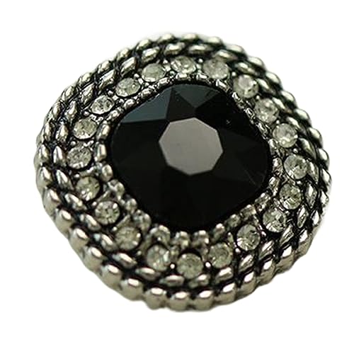 Knöpfe quadratische Metallknöpfe mit Diamanten, Farbe 3, 22.5mm, 5 Stücke von Chlikeyi