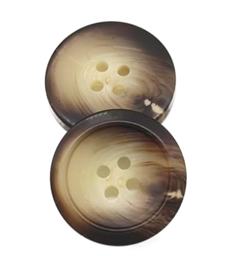 Knopf Schwarz Braun Mantelknopf Dekoratives Nähzubehör, Beige, 25mm 10Stück Knopf Schwarz Braun Mantelknopf Dekoratives Nähzubehör, Beige, 25mm 10Stück von Chlikeyi