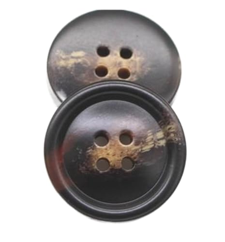 Knopf Schwarz Braun Mantelknopf Dekoratives Nähzubehör, Farbe 4, 30mm 10Stück von Chlikeyi