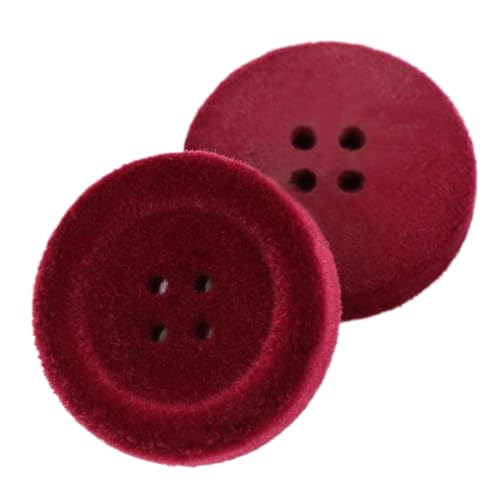 Kunstharz-Samtknöpfe für Mäntel und Pullover, 18-34mm, Farbe 9, 34mm-4 Stk von Chlikeyi