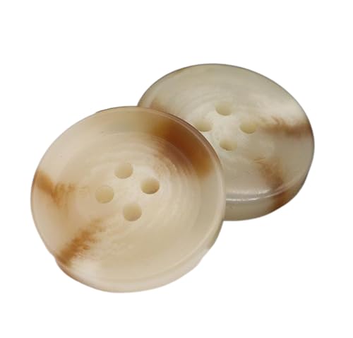 Kunstharzknöpfe, rund, beige, Trenchcoat-Knöpfe, dekoratives Nähzubehör, Farbe 3, 25mm 10Stück von Chlikeyi