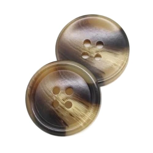 Kunstharzknopf, schwarz, braun, Mantelknopf, Anzugknopf, dekoratives Nähzubehör, Farbe 2, 25mm 10Stück Kunstharzknopf, schwarz, braun, Mantelknopf, Anzugknopf, dekoratives Nähzubehör, Farbe 2, 25mm 10Stück von Chlikeyi