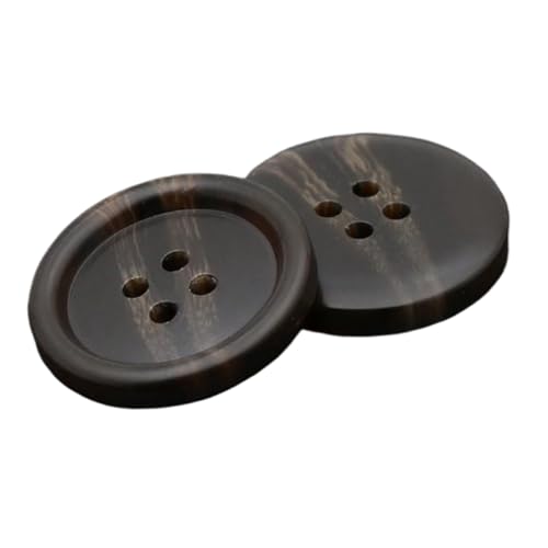 Matte, kaffeefarbene, gemusterte Harzknöpfe für Anzüge und Mäntel, Farbe 9, 25mm-10 Stk von Chlikeyi