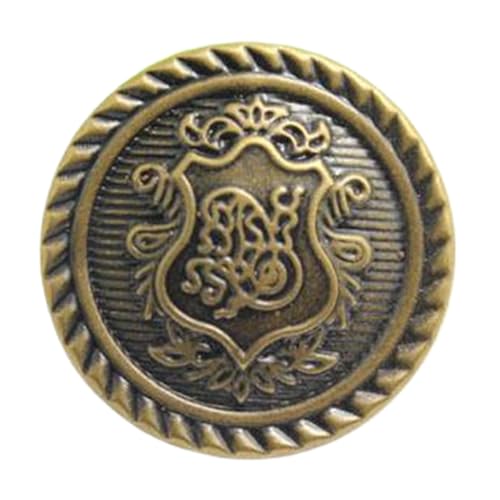 Metallknöpfe aus reinem Kupfer, Knöpfe für Mäntel, Windjacken, Pullover, Hemden, 13-30mm, Bronze, 25mm-10 Stk von Chlikeyi