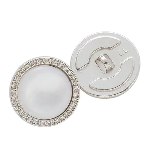 Metallknöpfe für Mäntel und Pullover, Farbe 5, 25mm-10 Stk von Chlikeyi