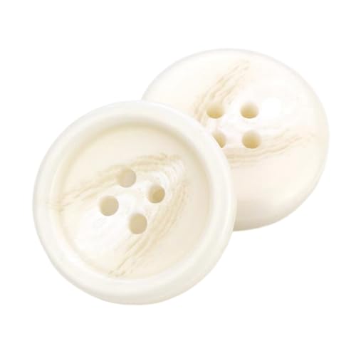 Runde Knöpfe aus Kunstharz für Mäntel und Anzüge, Farbe 1, 27,5mm - 6 Stk von Chlikeyi