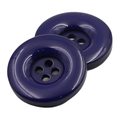 Schwarz-weiße Harzknöpfe mit vier Löchern für Mäntel und Jacken, Blau Lila, 15mm-10 Stk Schwarz-weiße Harzknöpfe mit vier Löchern für Mäntel und Jacken, Blau Lila, 15mm-10 Stk von Chlikeyi
