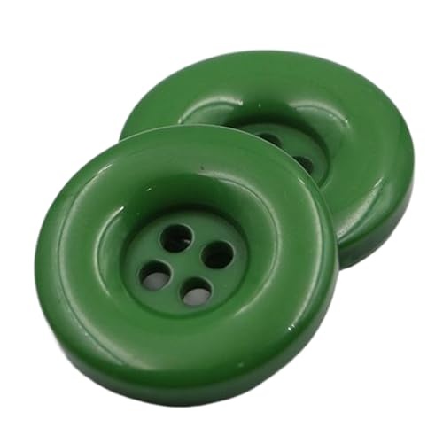 Schwarz-weiße Harzknöpfe mit vier Löchern für Mäntel und Jacken, Dunkelgrün 1, 23mm-10 Stk von Chlikeyi