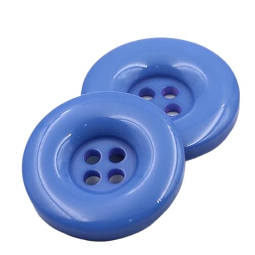 Schwarz-weiße Harzknöpfe mit vier Löchern für Mäntel und Jacken, Himmelblau, 28mm-10 Stk Schwarz-weiße Harzknöpfe mit vier Löchern für Mäntel und Jacken, Himmelblau, 28mm-10 Stk von Chlikeyi