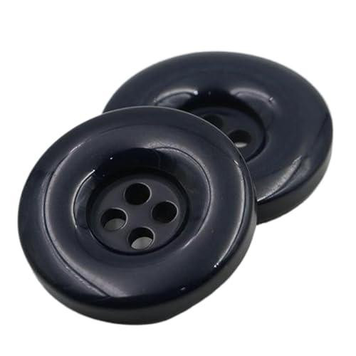 Schwarz-weiße Harzknöpfe mit vier Löchern für Mäntel und Jacken, Marine, 38mm-10 Stk Schwarz-weiße Harzknöpfe mit vier Löchern für Mäntel und Jacken, Marine, 38mm-10 Stk von Chlikeyi