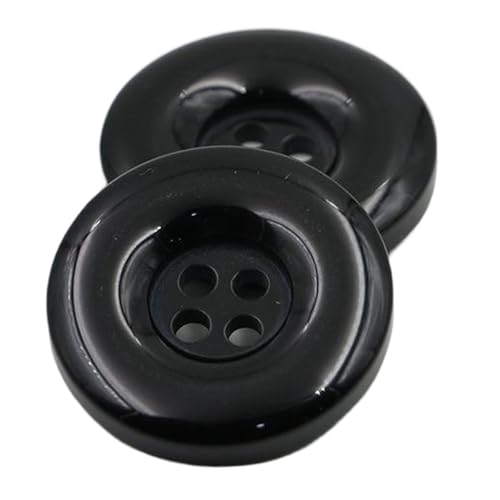 Schwarz-weiße Harzknöpfe mit vier Löchern für Mäntel und Jacken, Schwarz, 30mm-10 Stk Schwarz-weiße Harzknöpfe mit vier Löchern für Mäntel und Jacken, Schwarz, 30mm-10 Stk von Chlikeyi