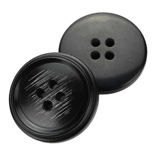 Schwarze Knöpfe mit transparenten Polstern für Mäntel, Anzüge und Hosen, Farbe 14, 17,5mm - 10 Stk Schwarze Knöpfe mit transparenten Polstern für Mäntel, Anzüge und Hosen, Farbe 14, 17,5mm - 10 Stk von Chlikeyi