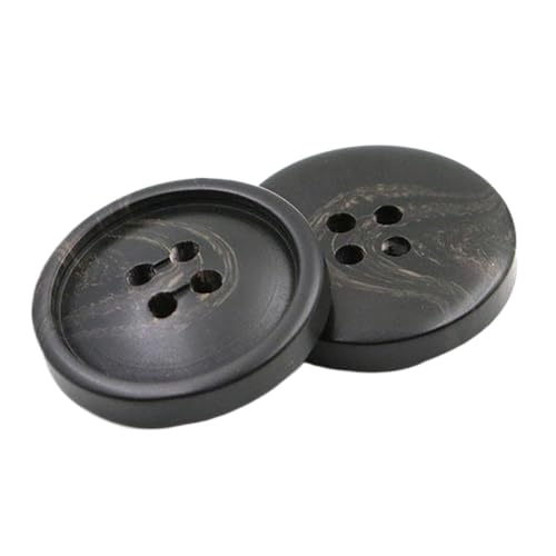 Schwarze gemusterte Knöpfe aus Kunstharz für Mäntel und Anzüge, Farbe 12, 30mm-10 Stk Schwarze gemusterte Knöpfe aus Kunstharz für Mäntel und Anzüge, Farbe 12, 30mm-10 Stk von Chlikeyi