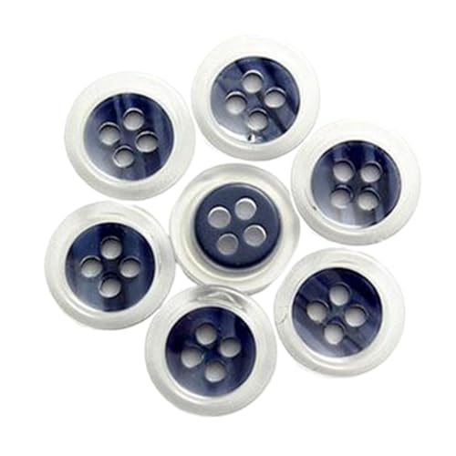 Transparente, gemusterte Harzknöpfe für Hemden, 11,5mm, Blau, 11,5mm-10 Stk Transparente, gemusterte Harzknöpfe für Hemden, 11,5mm, Blau, 11,5mm-10 Stk von Chlikeyi