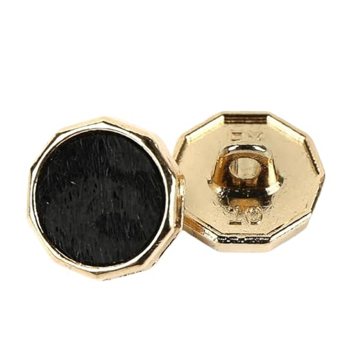 Vielseitige Knöpfe für Hemden und Pullover in Metallperle, Farbe 12, 13mm-10 Stk von Chlikeyi