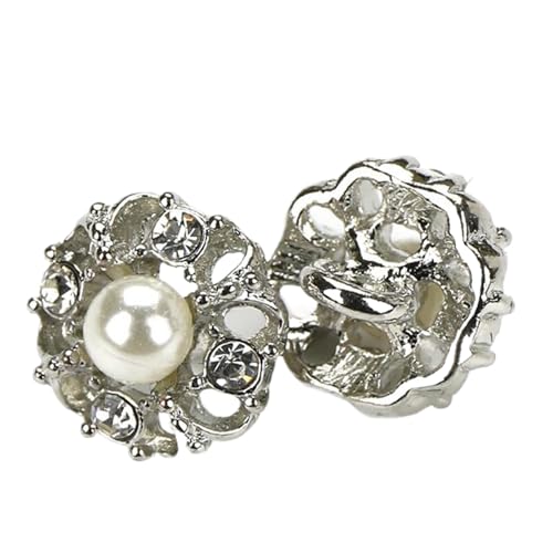 Vielseitige Knöpfe für Hemden und Pullover in Metallperle, Farbe 22, 12mm-10 Stk von Chlikeyi