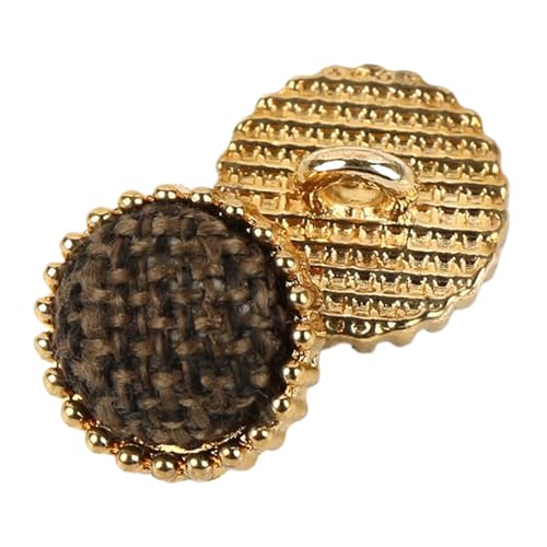Vielseitige Knöpfe für Hemden und Pullover in Metallperle, Farbe 4, 13mm-10 Stk von Chlikeyi