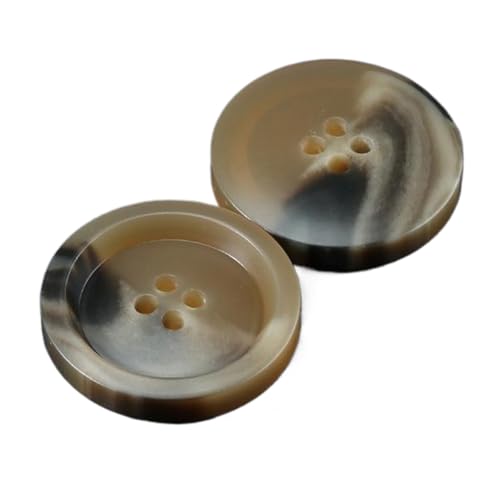 Vielseitige schwarze runde Harzknöpfe für Oberbekleidung, Farbe 3, 23mm-10 Stk von Chlikeyi