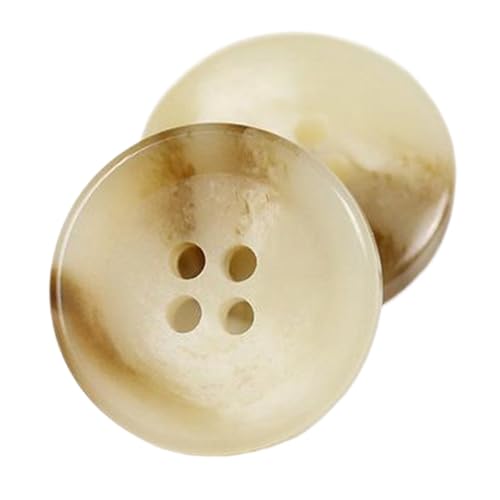 Vier-Augen-Knöpfe aus Kunstharz mit mattiertem Blumenmuster, Farbe 6, 23mm-10 Stk von Chlikeyi