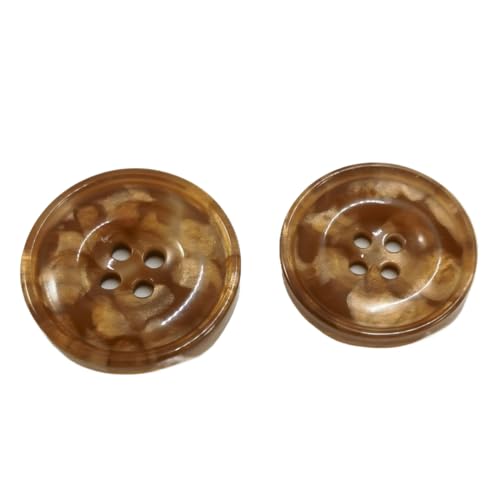 Vier-Augen-Knöpfe aus glänzendem Harz mit detaillierten Kanten, Farbe 4, 18mm-10 Stk von Chlikeyi